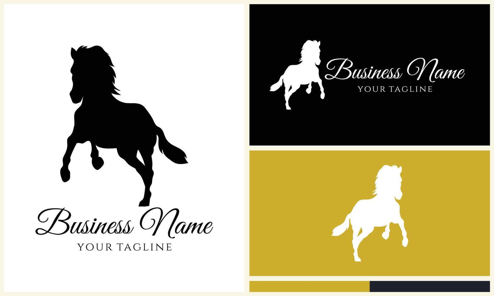 vector horse silhouette logo template