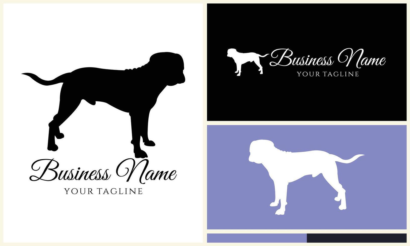 silhouette vector dog logo template