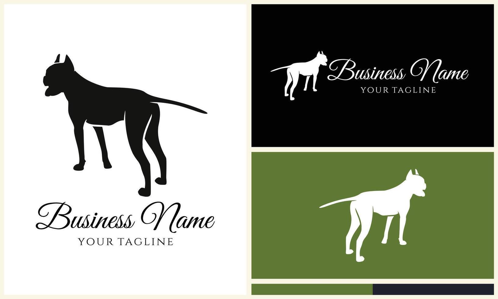 silhouette vector dog logo template