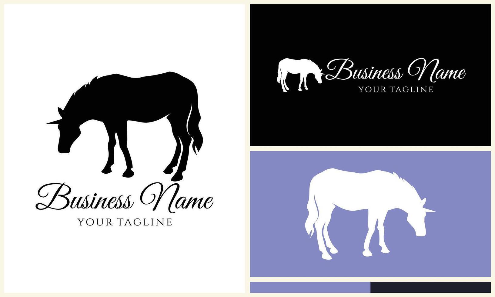 silhouette vector horse logo template