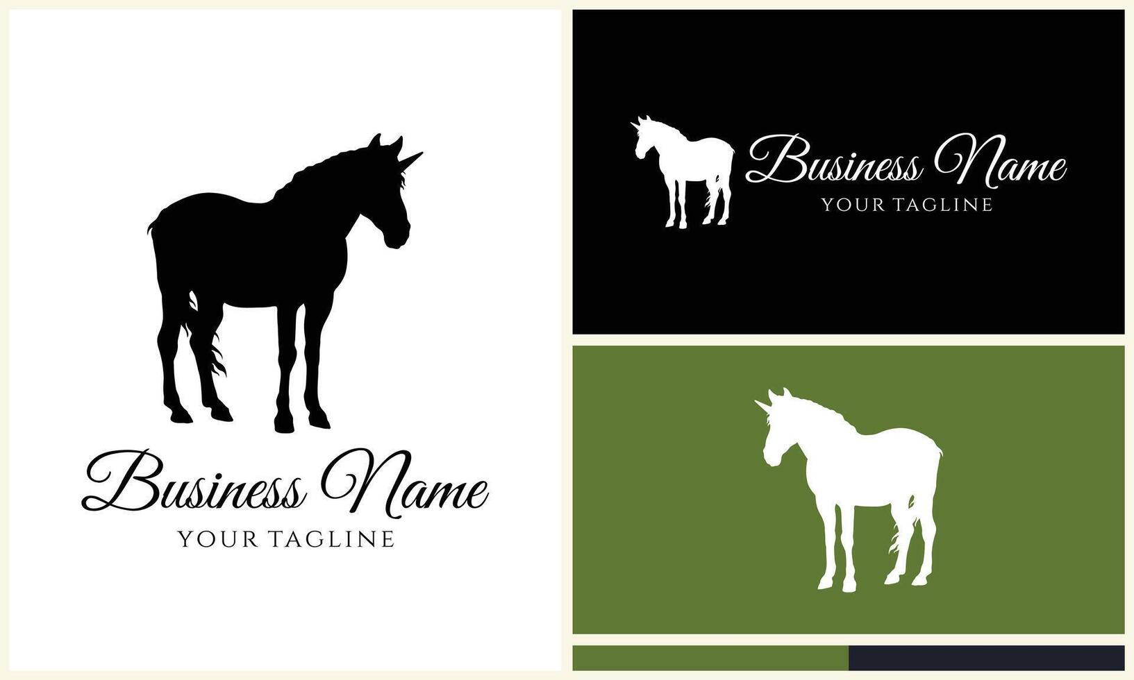 silhouette vector horse logo template