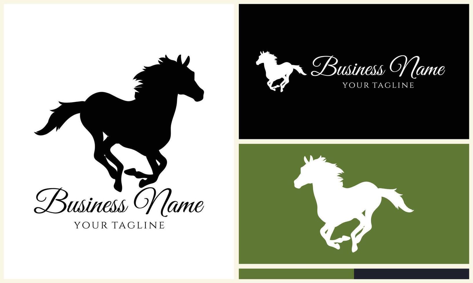 silhouette vector horse logo template