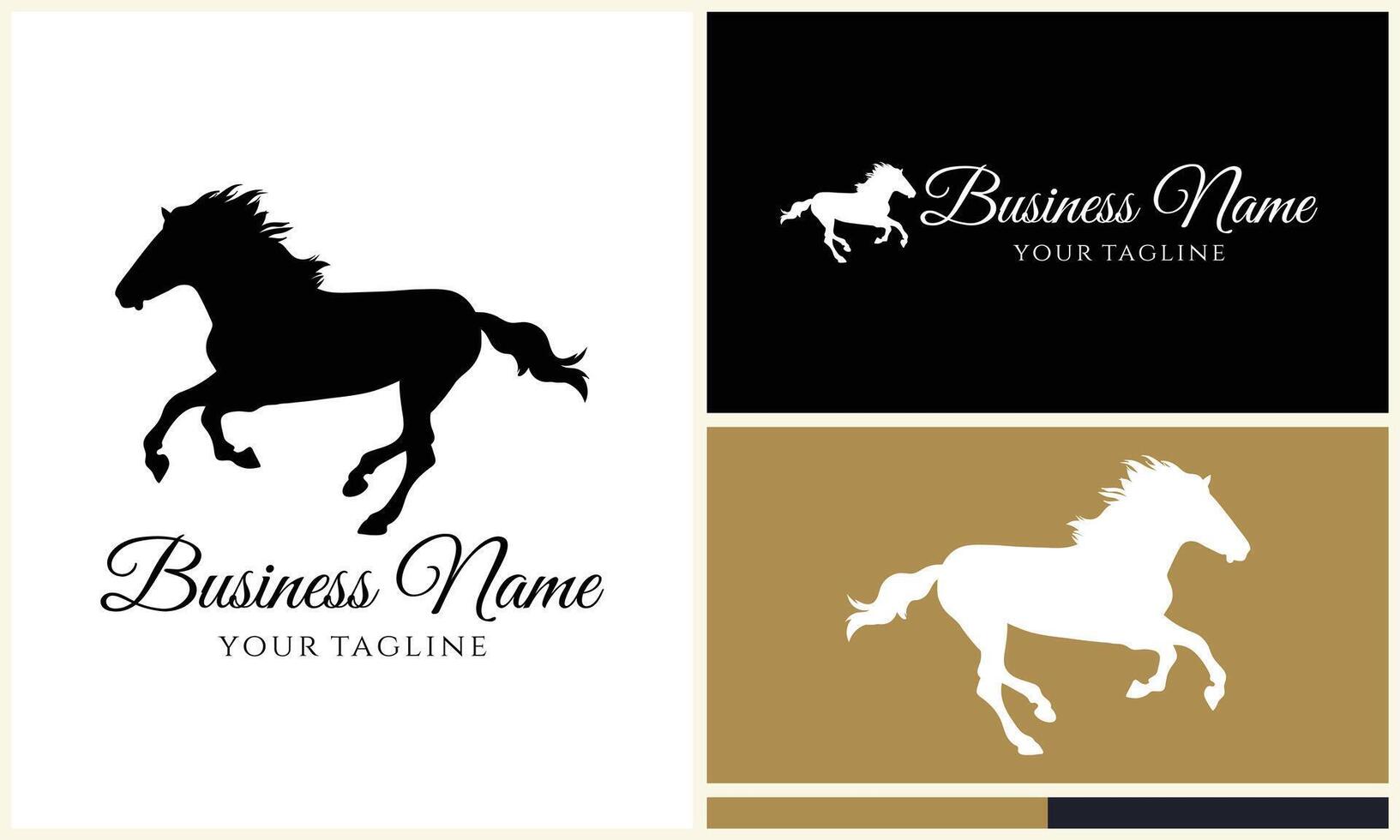 silhouette vector horse logo template