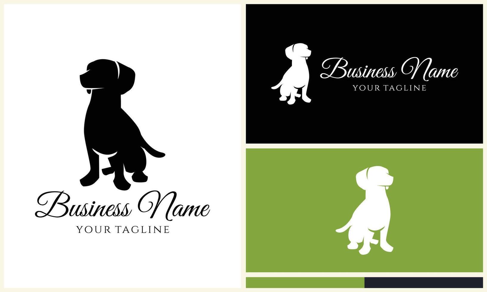 silhouette vector dog logo template