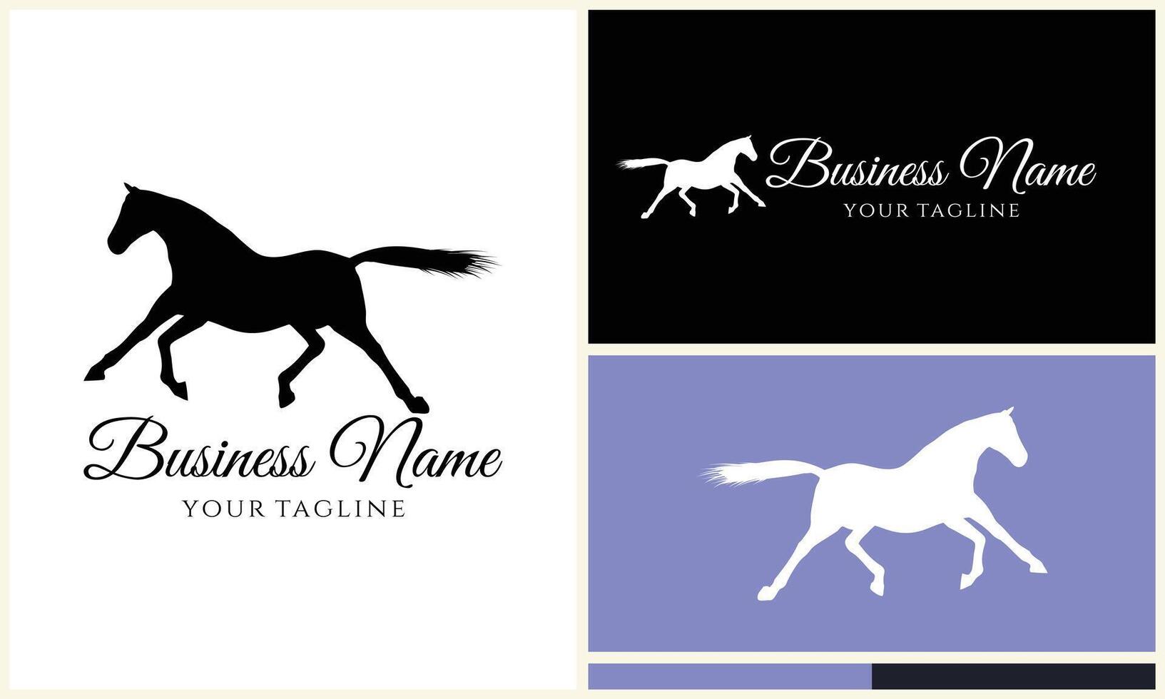 silhouette vector horse logo template