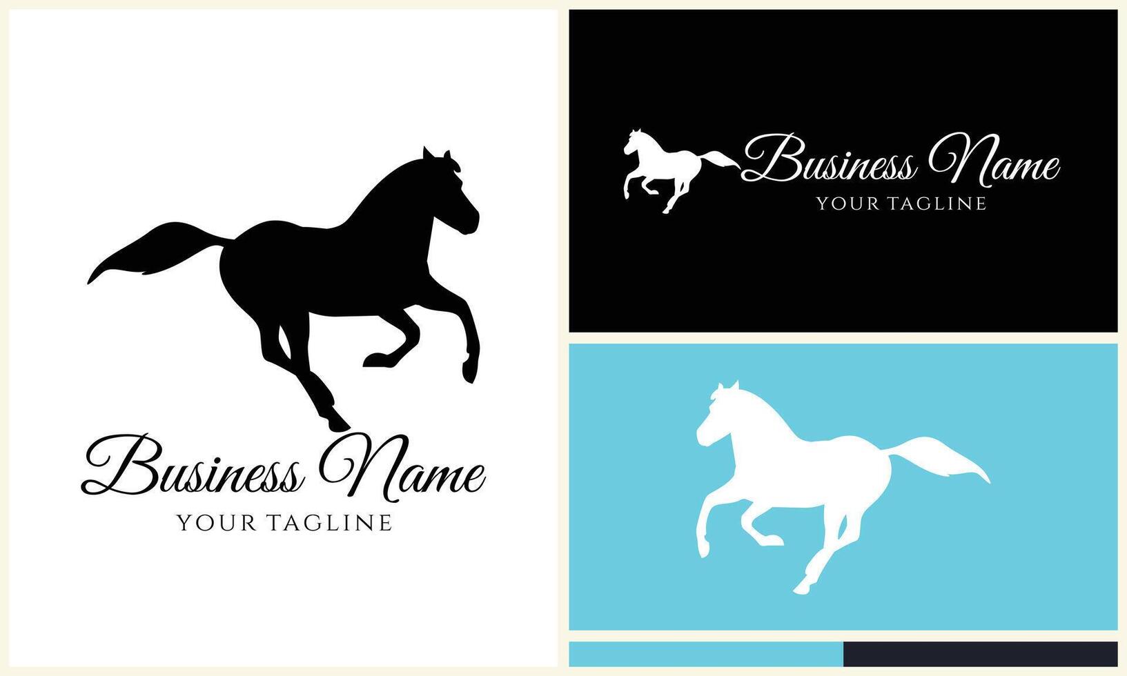 silhouette vector horse logo template