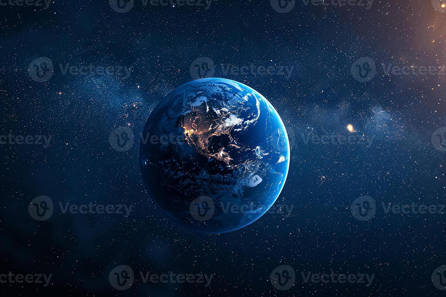 AI generated The planet earth view from space photo