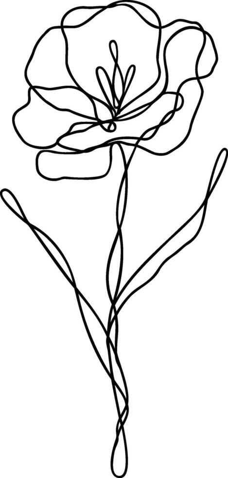 Flower Continuous Line Art vector