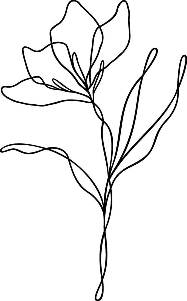 Flower Continuous Line Art vector