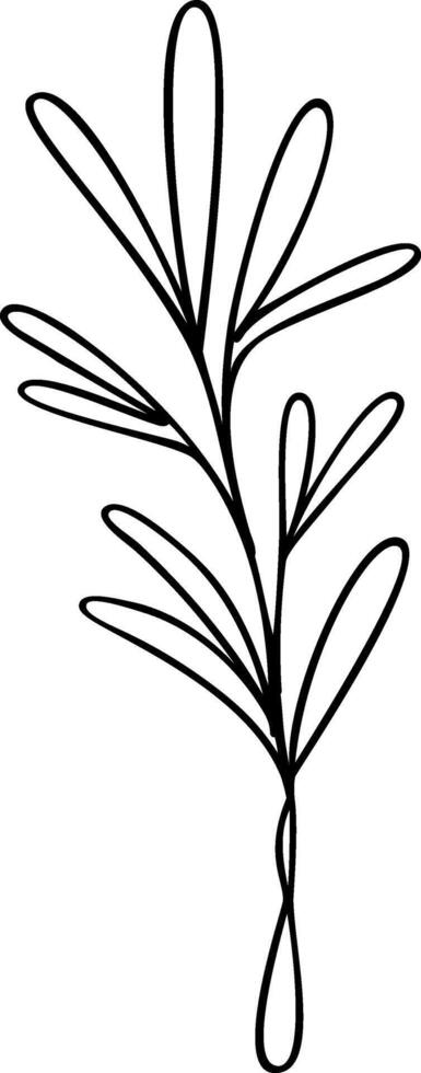 Leaf Line Art vector