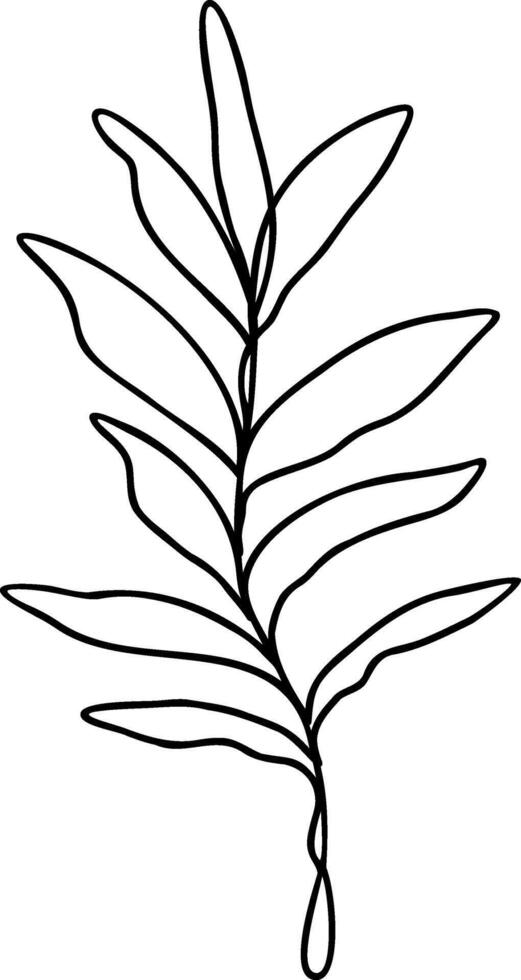 Leaf Line Art vector