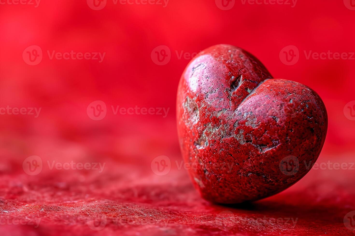 ai generado rojo color antecedentes rodeado por romántico atmósfera de flotante rojo corazón conformado separar documentos foto