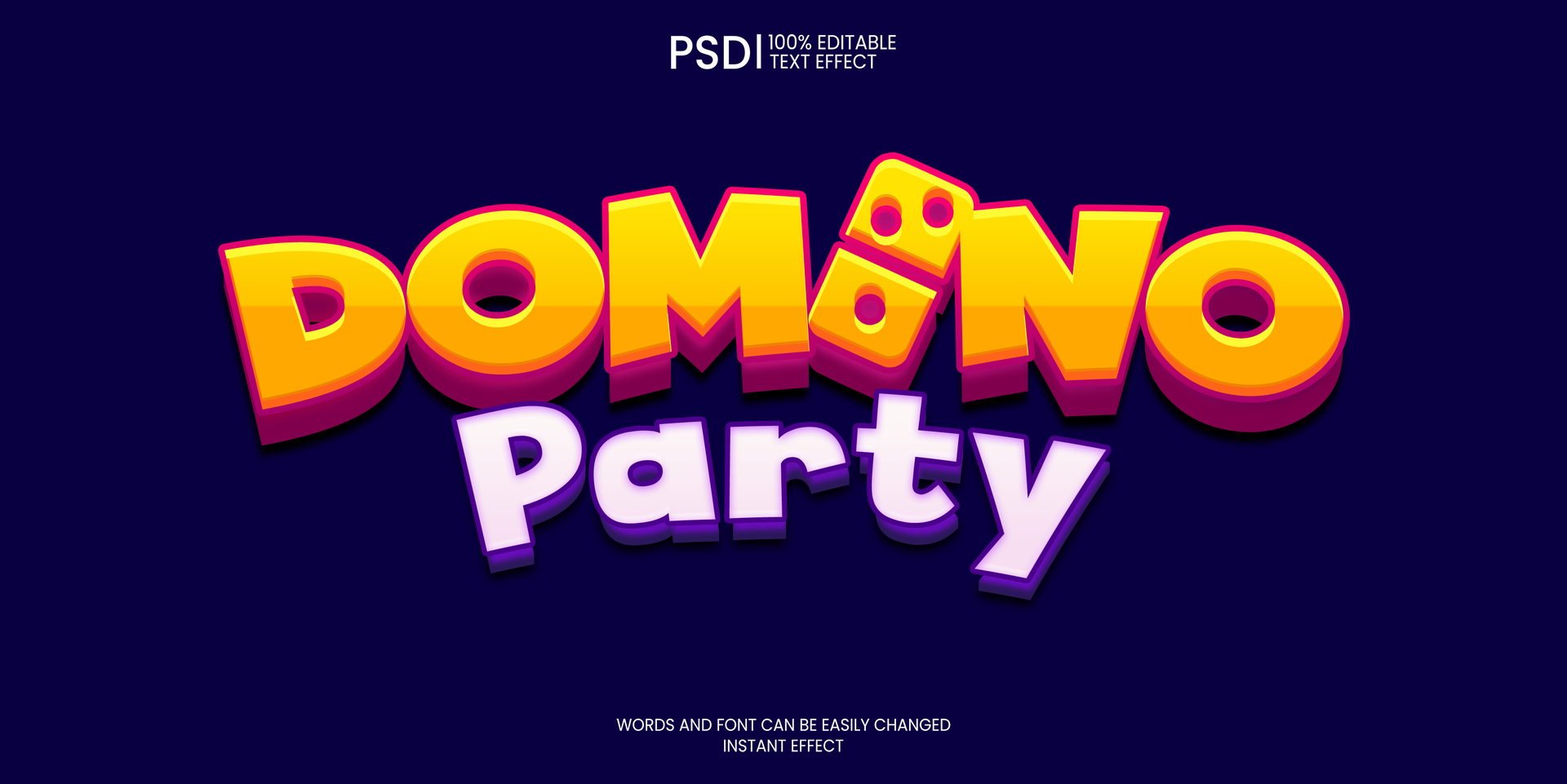 Premium Editable Text Effect PSD Gaming logo PSD ,  Casual Logo game Editable
