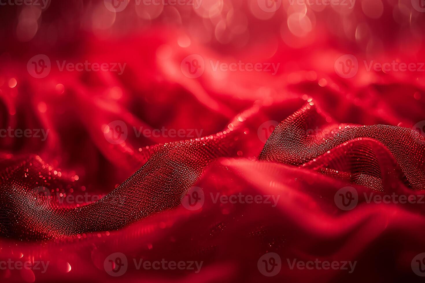 AI generated red color background surrounded by romantic atmosphere of floating Red heart shaped cutout papers photo