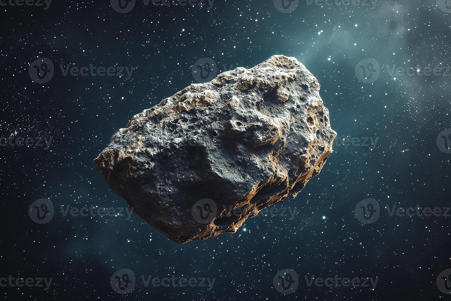 ai generado asteroide en el espacio foto