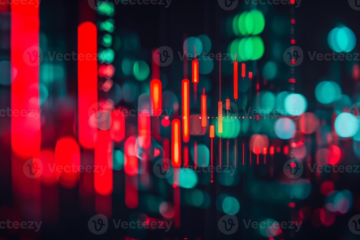 AI generated Stock market or forex trading graph in graphic concept photo