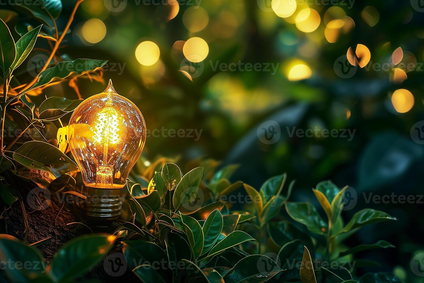 AI generated Earth hour energy saving and emission reduction green environmental protection saving electricity background photo
