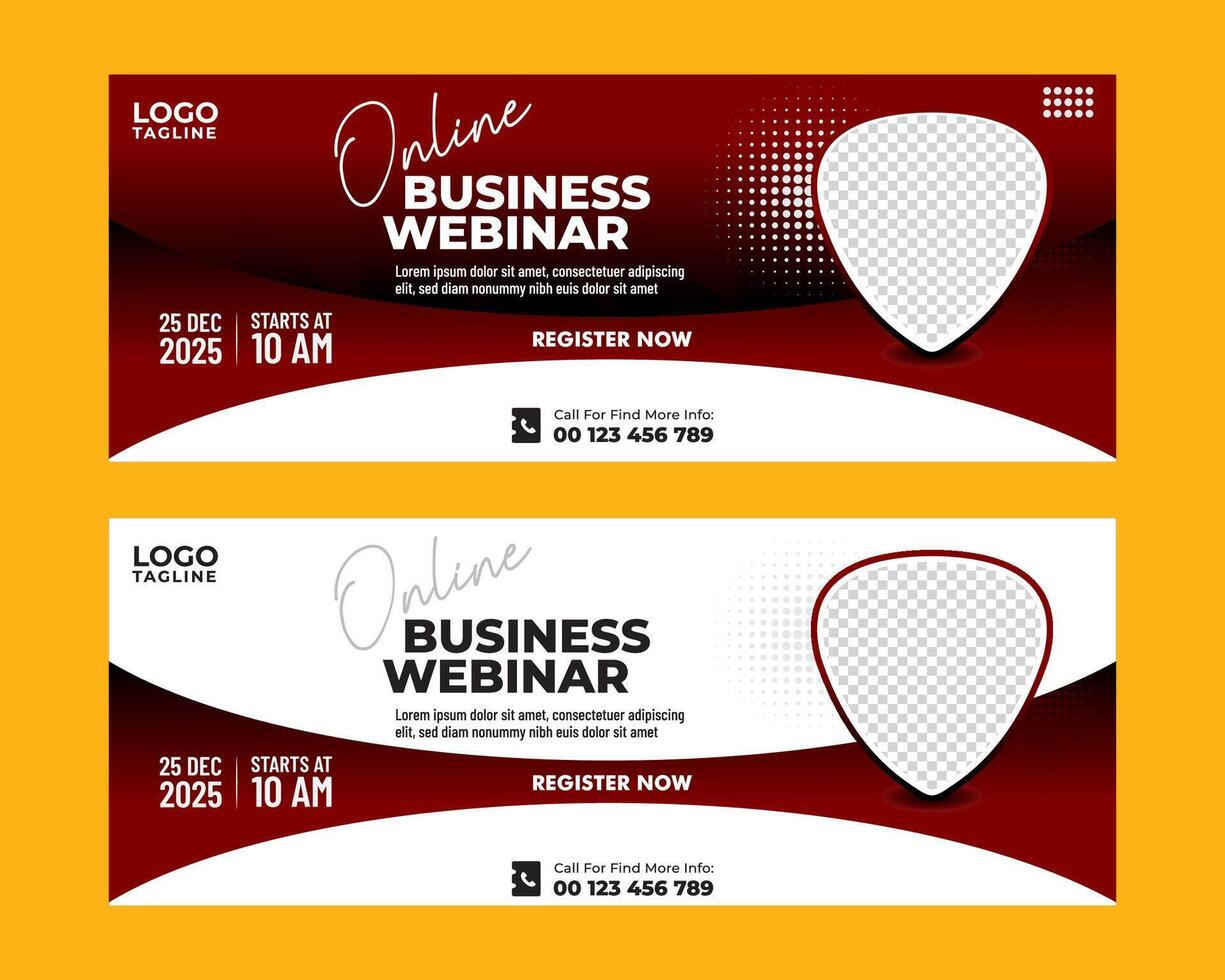 business development webinar banner template vector