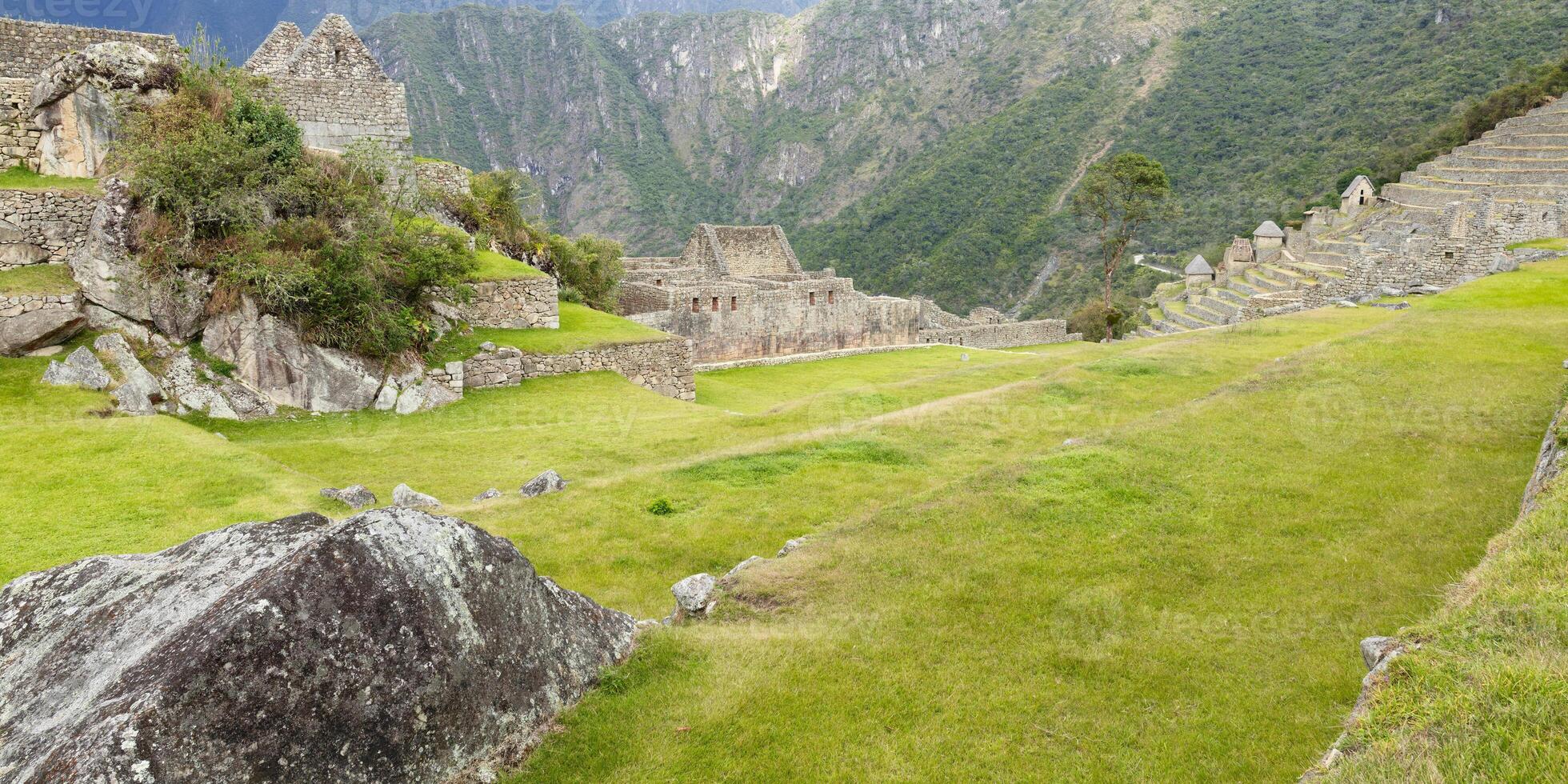 machu picchu, arruinado ciudad de el incas, Andes Cordillera, urubamba provincia, cusco, Perú foto