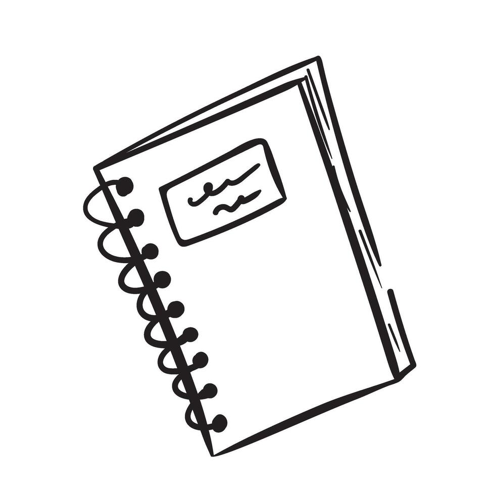 Doodle note book vector