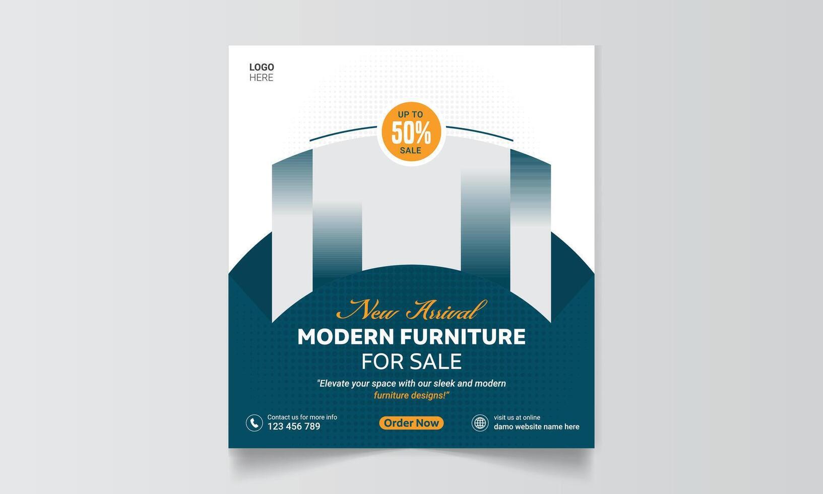 furniture Sale Social media post or web banner vector template