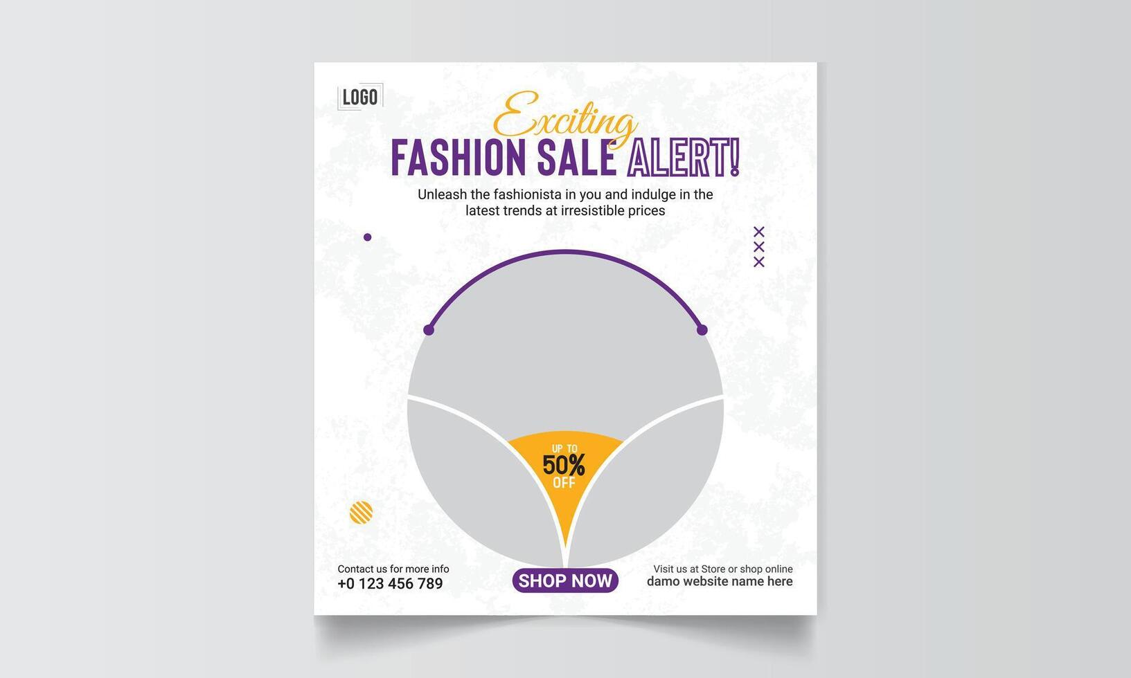 New arrival Fashion Sale Social media post or web banner vector template