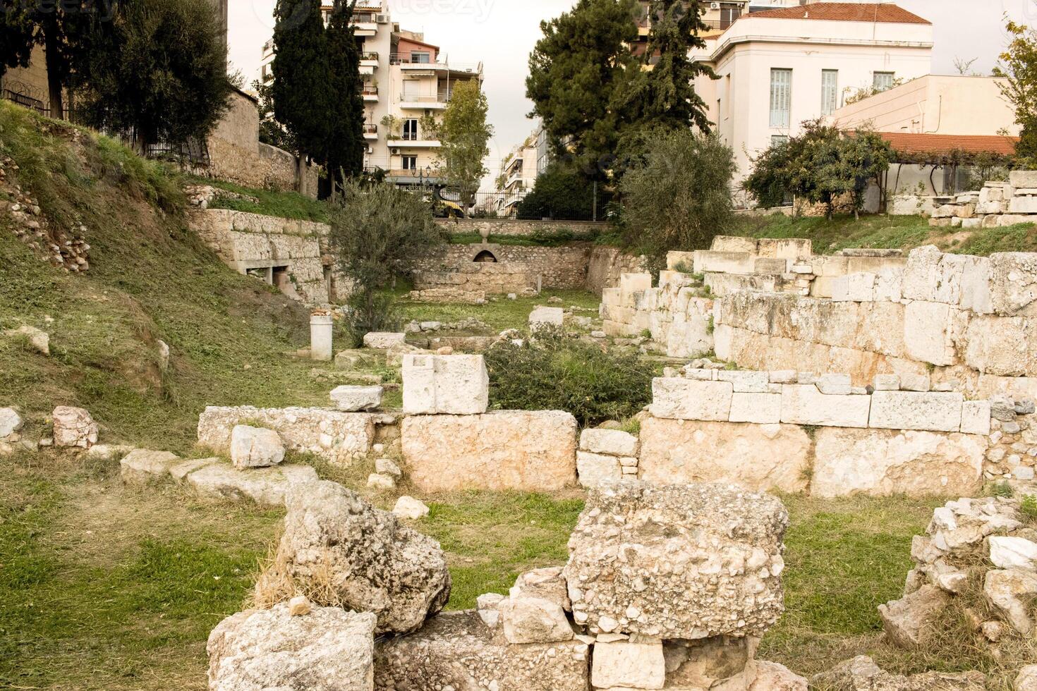 The Ancient Cemetery and Archaeological site of Kerameikos in Athens, Greece photo