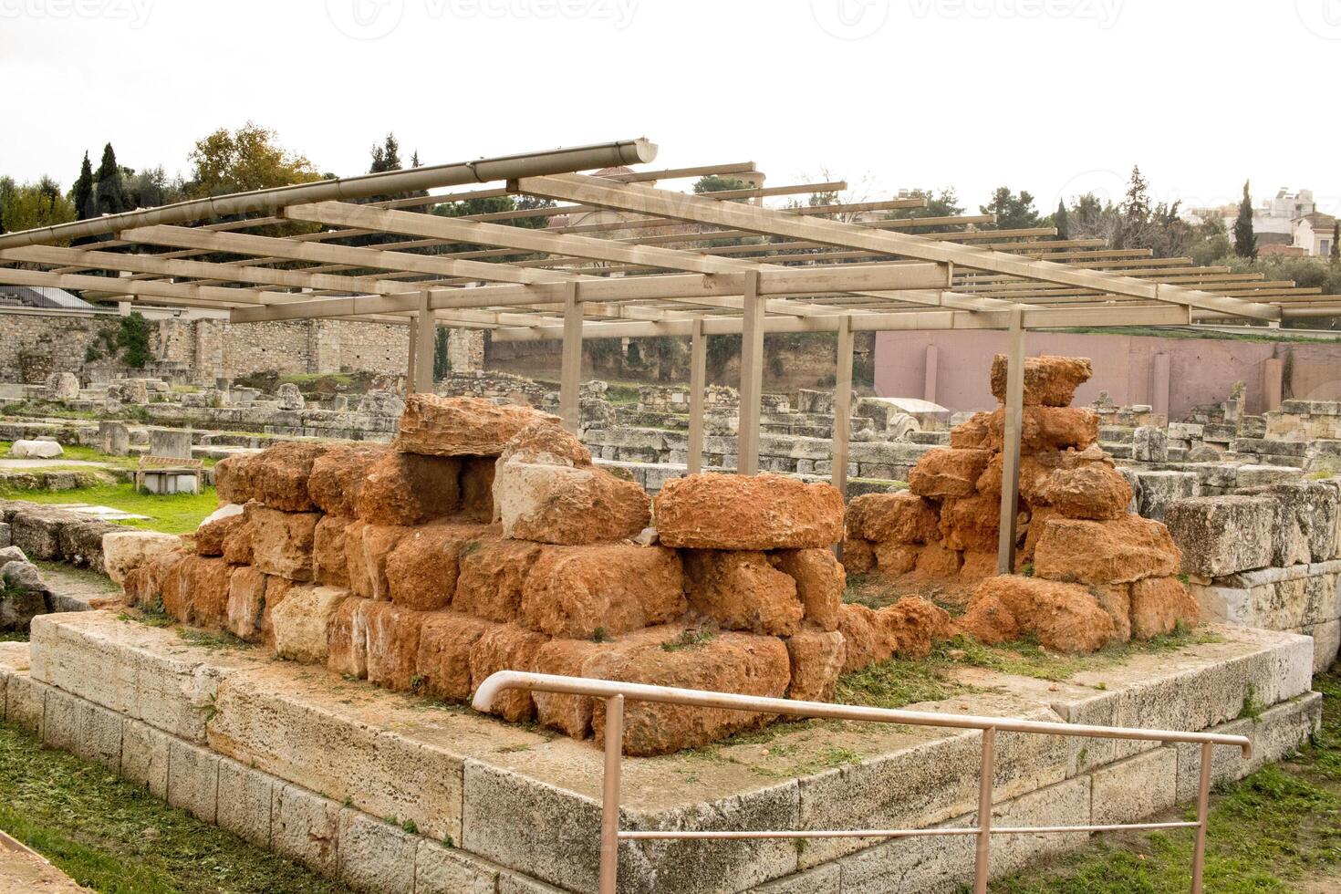 The Ancient Cemetery and Archaeological site of Kerameikos in Athens, Greece photo