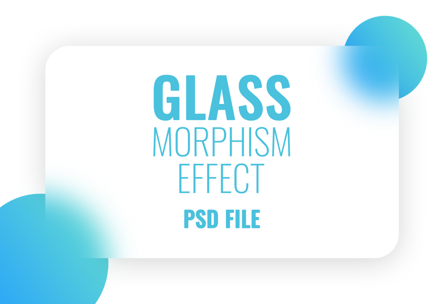 PSD glass morphism effect with gradient color background