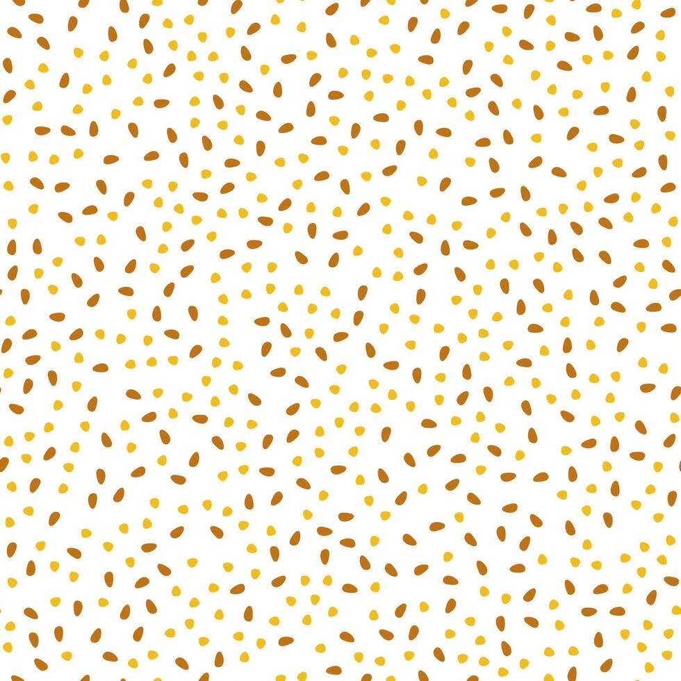 An abstract background of multiple dots in brown colors on a white background. Grain or seed pattern. vector