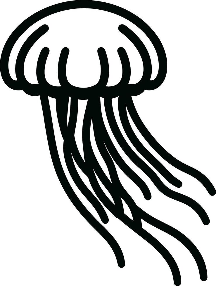 Jellyfish Line Art vector