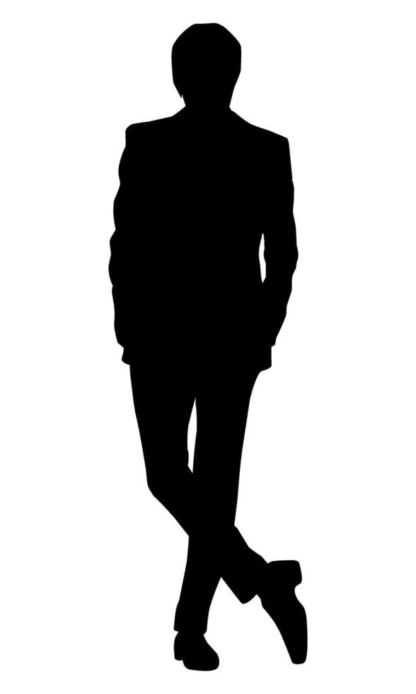 Silhouette of a handsome man. Perfect for stickers, tattoos, icons, logos, banner elements, posters vector