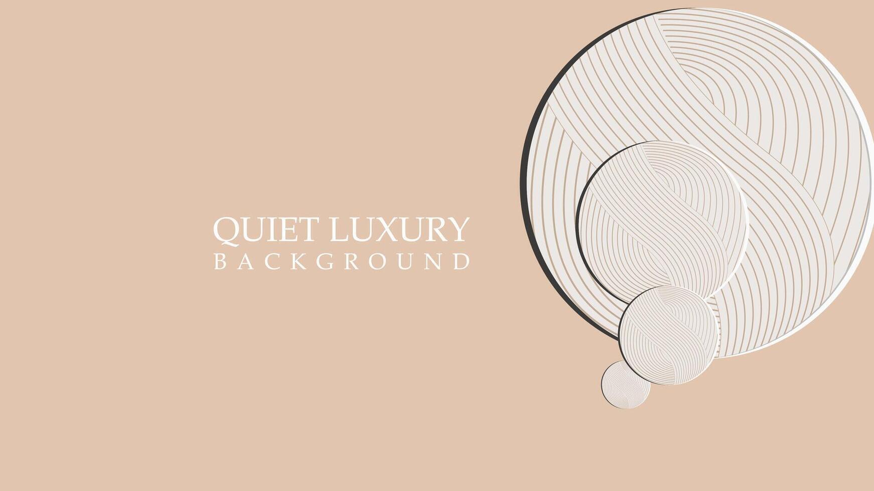 Quite Luxury background vector . wave line circle background design, simple a beige background, cream background