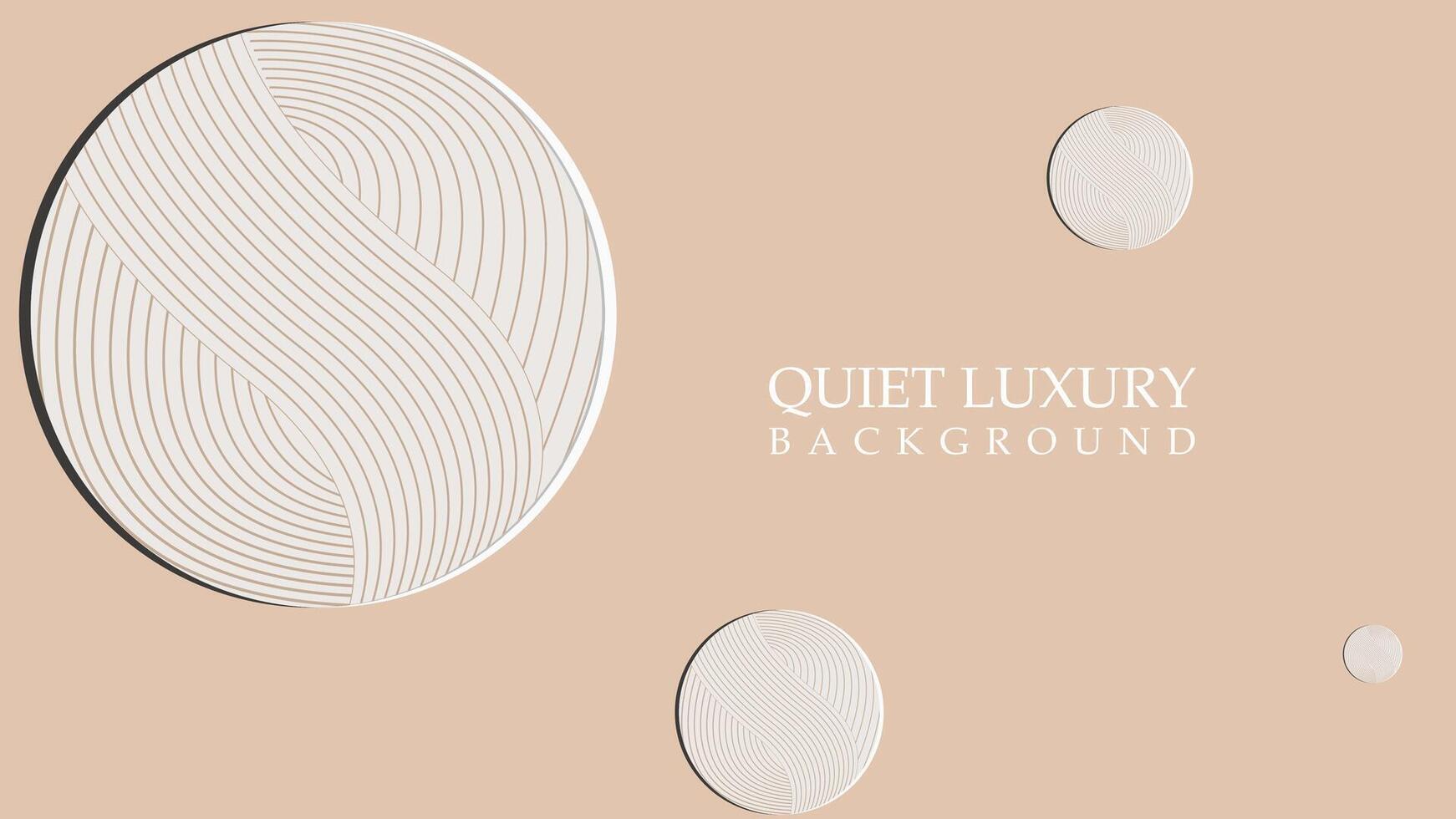 Quite Luxury background vector . wave line circle background design, simple a beige background, cream background