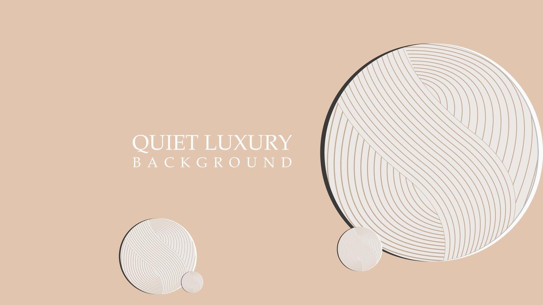 Quite Luxury background vector . wave line circle background design, simple a beige background, cream background