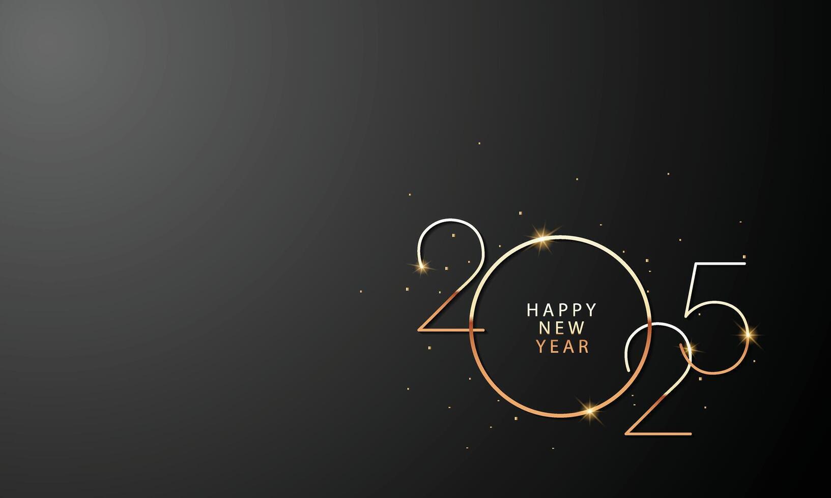 2025 Happy New Year Background Design. Greeting Card, Banner, Poster