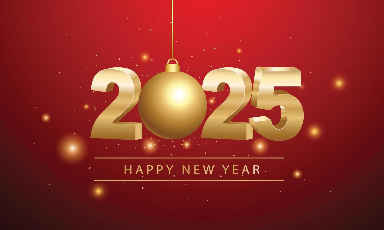 2025 Happy New Year Background Design. Greeting Card, Banner, Poster