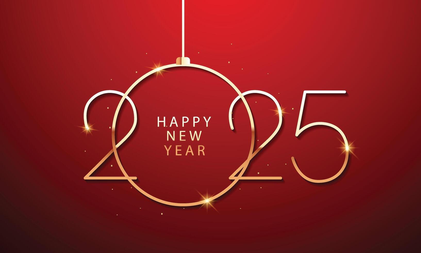 2025 Happy New Year Background Design. Greeting Card, Banner, Poster. Vector Illustration.