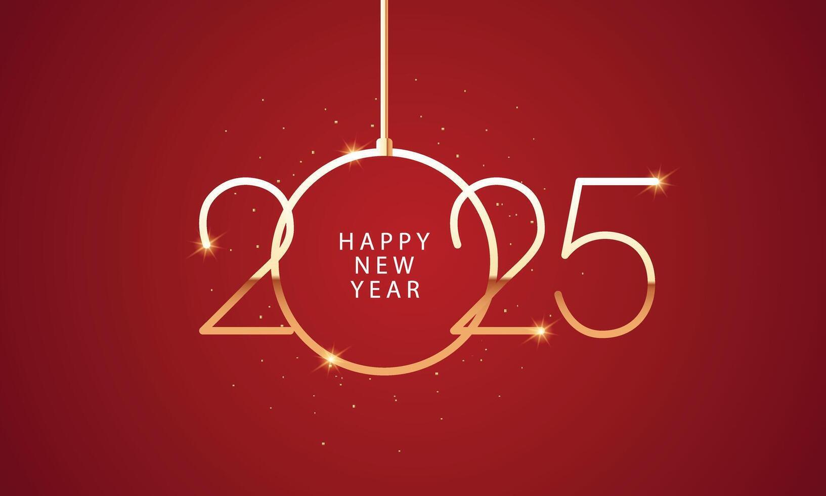 2025 Happy New Year Background Design. Greeting Card, Banner, Poster