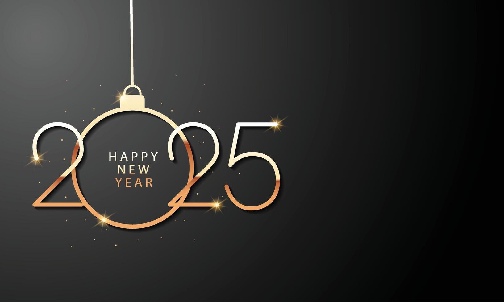 2025 Happy New Year Background Design. Greeting Card, Banner, Poster. Vector Illustration.