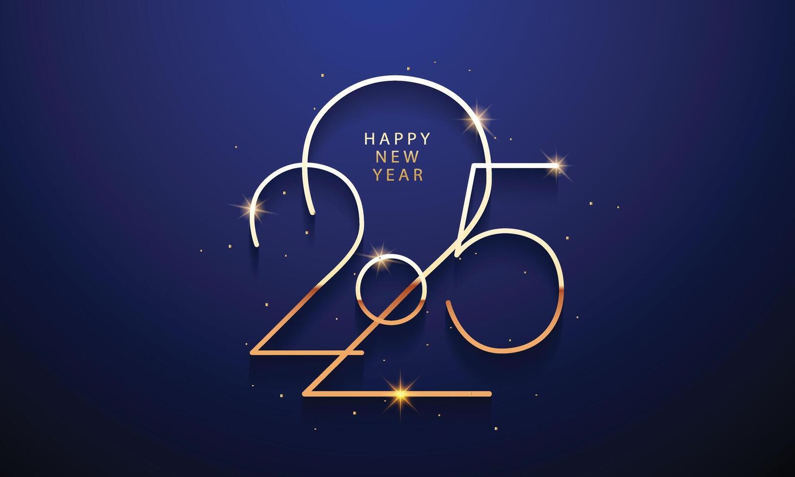 2025 Happy New Year Background Design. Greeting Card, Banner, Poster. Vector Illustration.