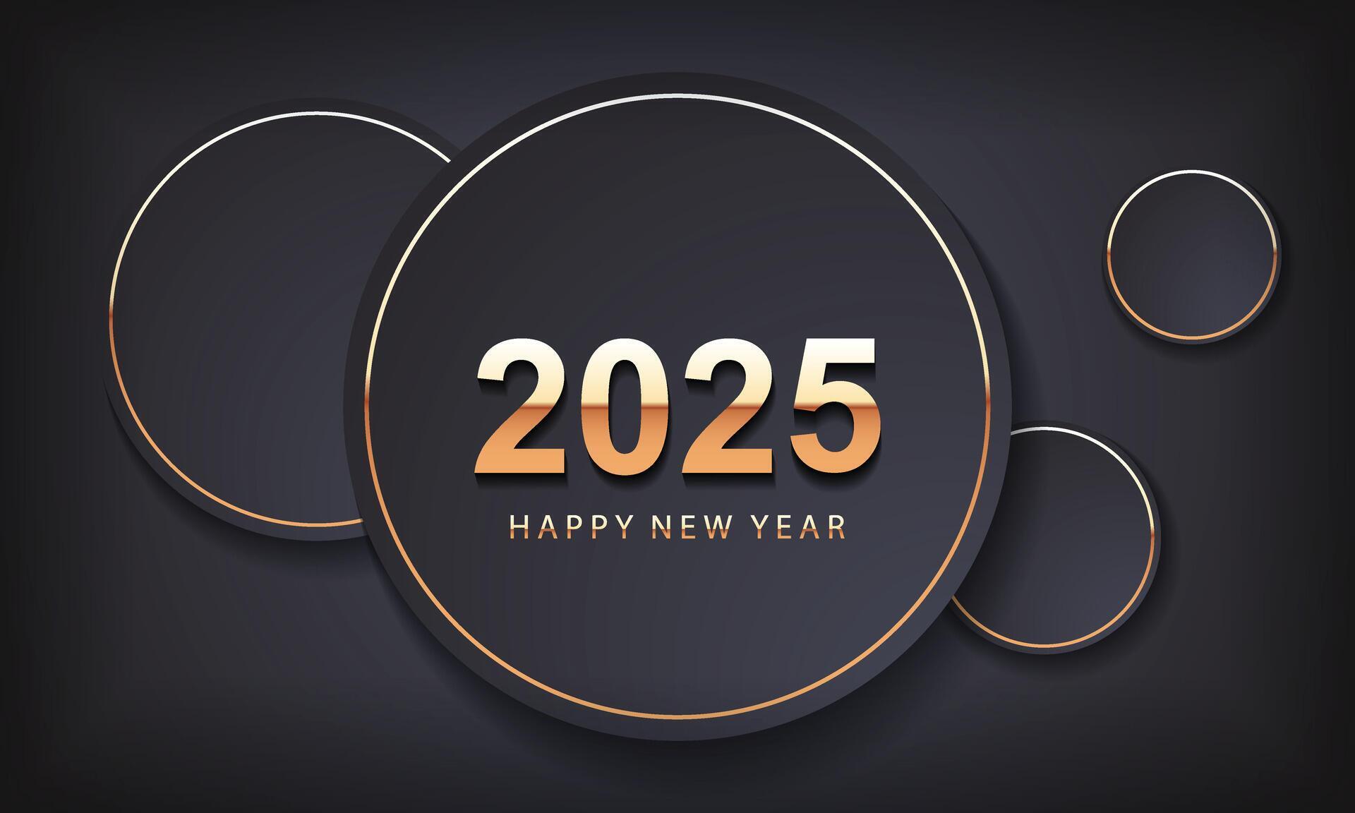 2025 Happy New Year Background Design. Greeting Card, Banner, Poster. Vector Illustration