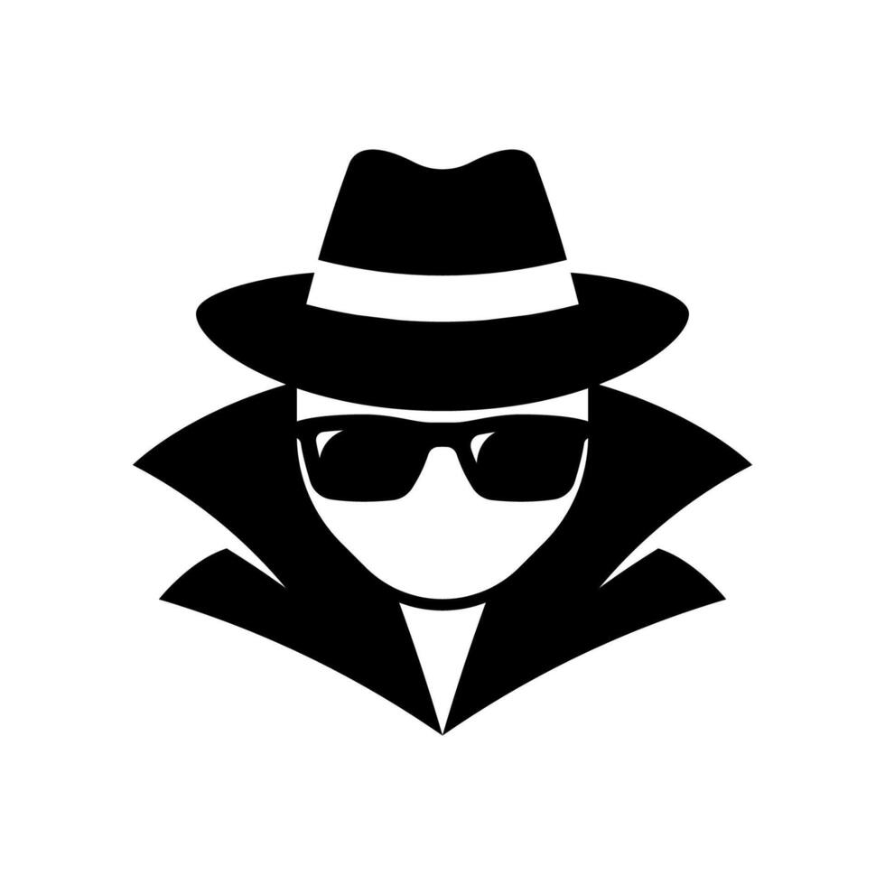 agente icono. espía icono. aislado en blanco fondo vector