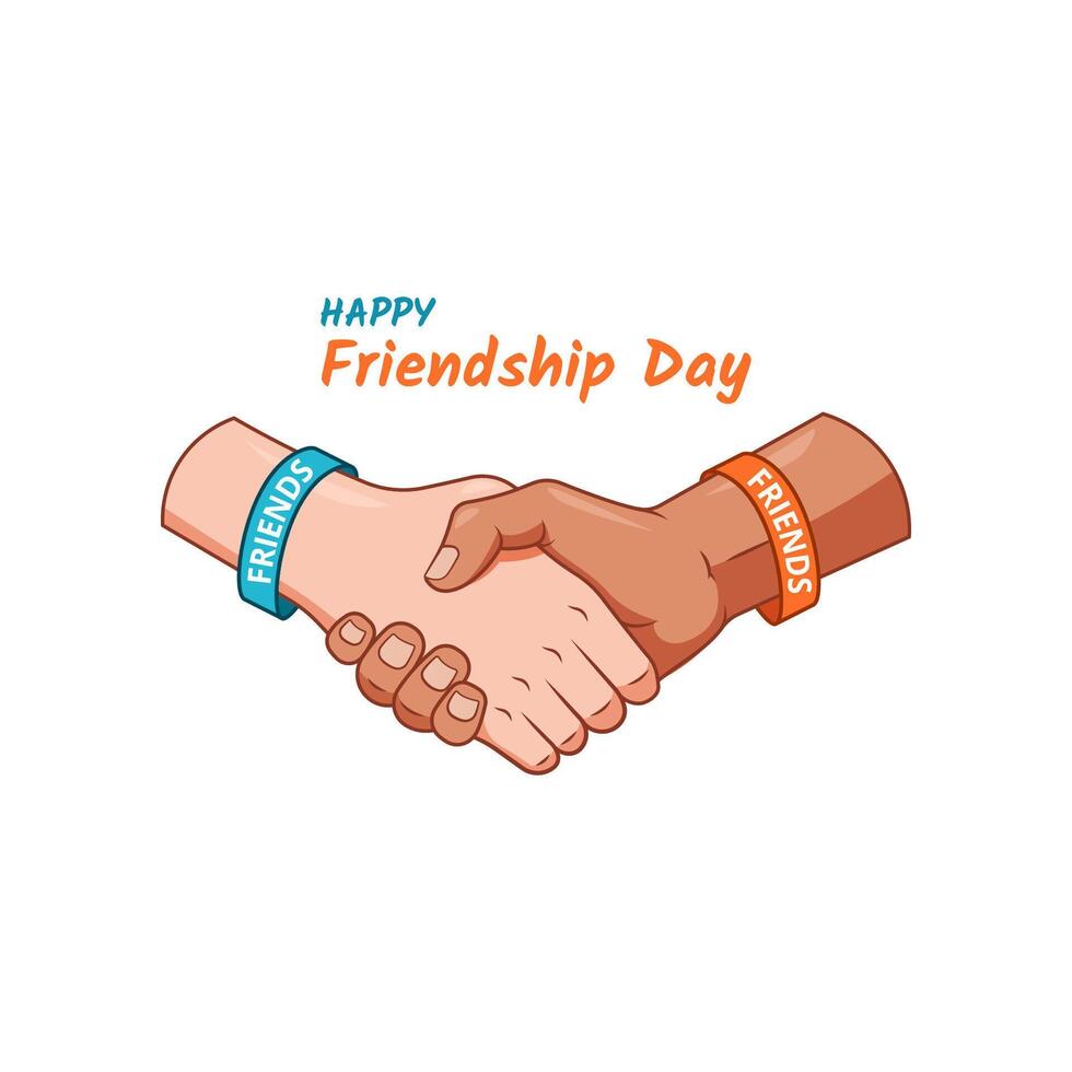 Happy friendship day concept vector isolated.