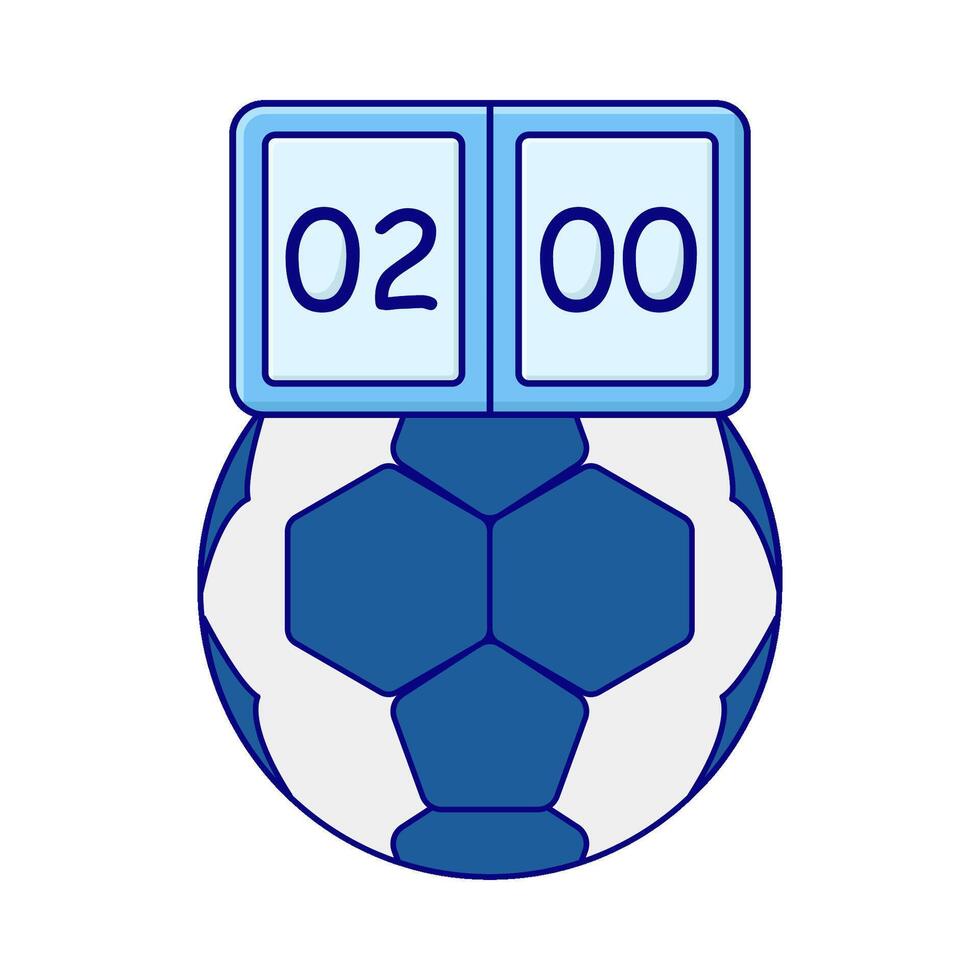 soccer ball with score illustration vector