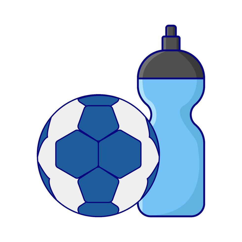 fútbol pelota con vaso ilustración vector