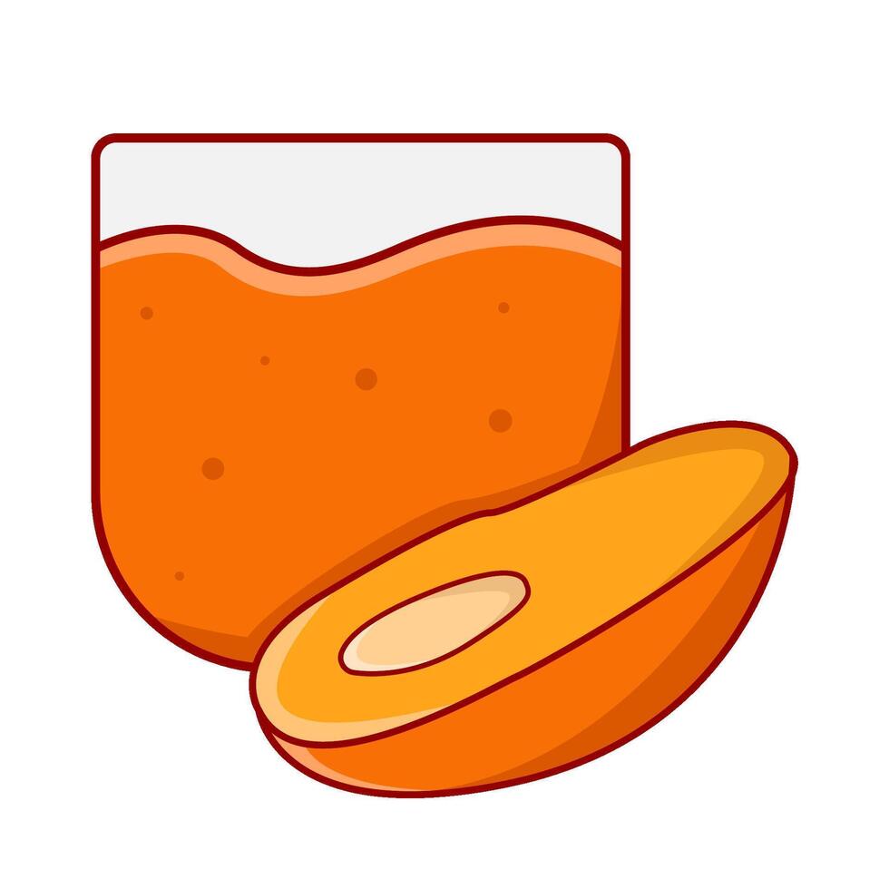 mango slice with juice mango illustration vector