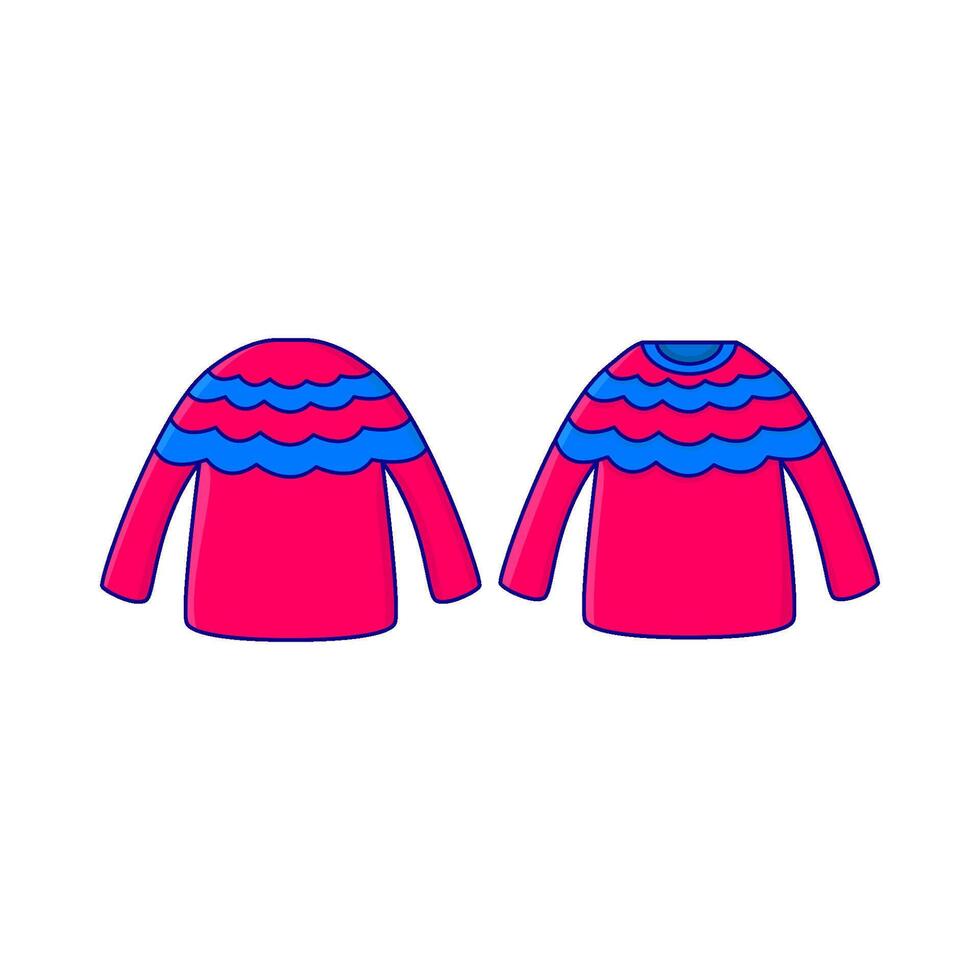 sweater knit illustration vector