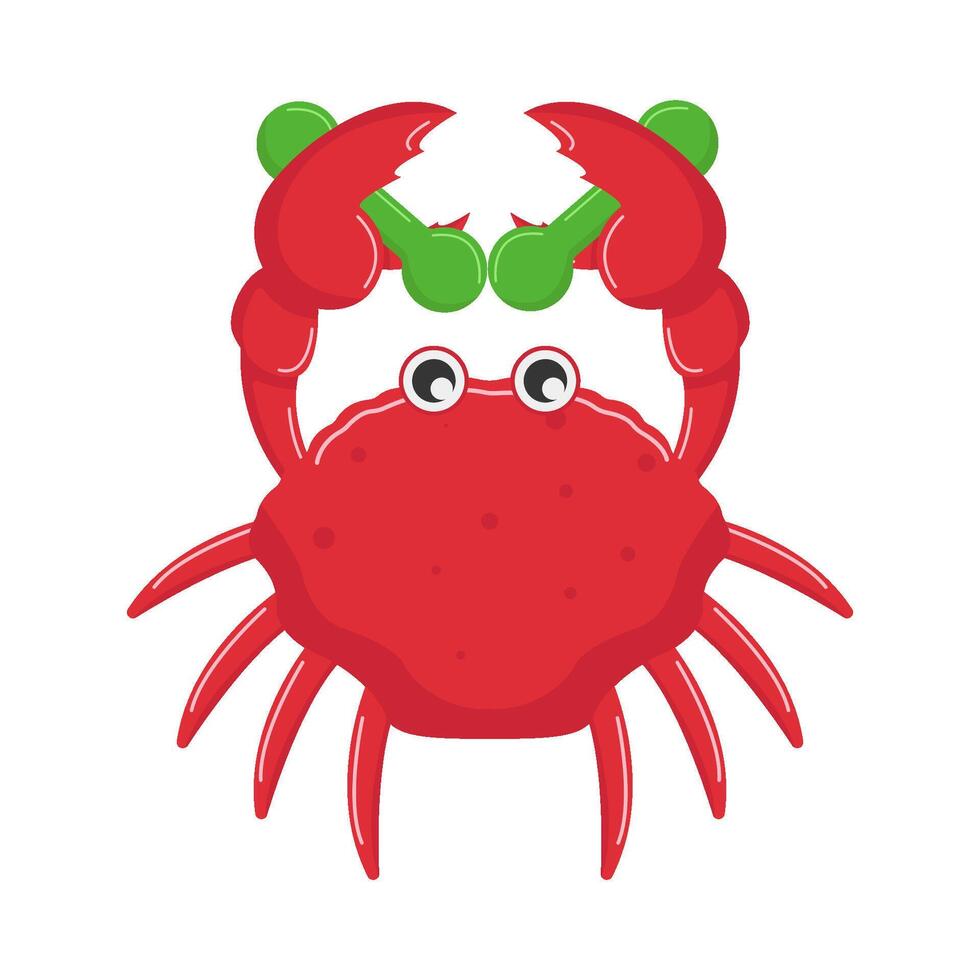 barbel in crab illustration vector