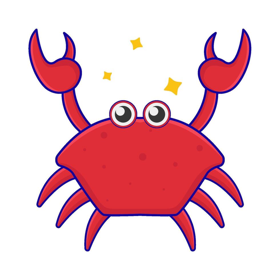 crab animal  illustration vector